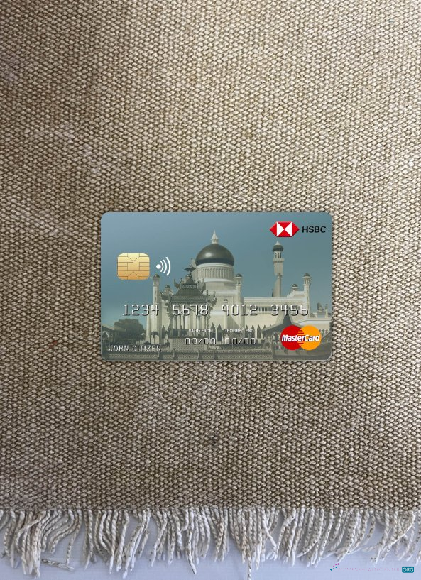 Download Brunei HSBC bank mastercard photolook front Photoshop template